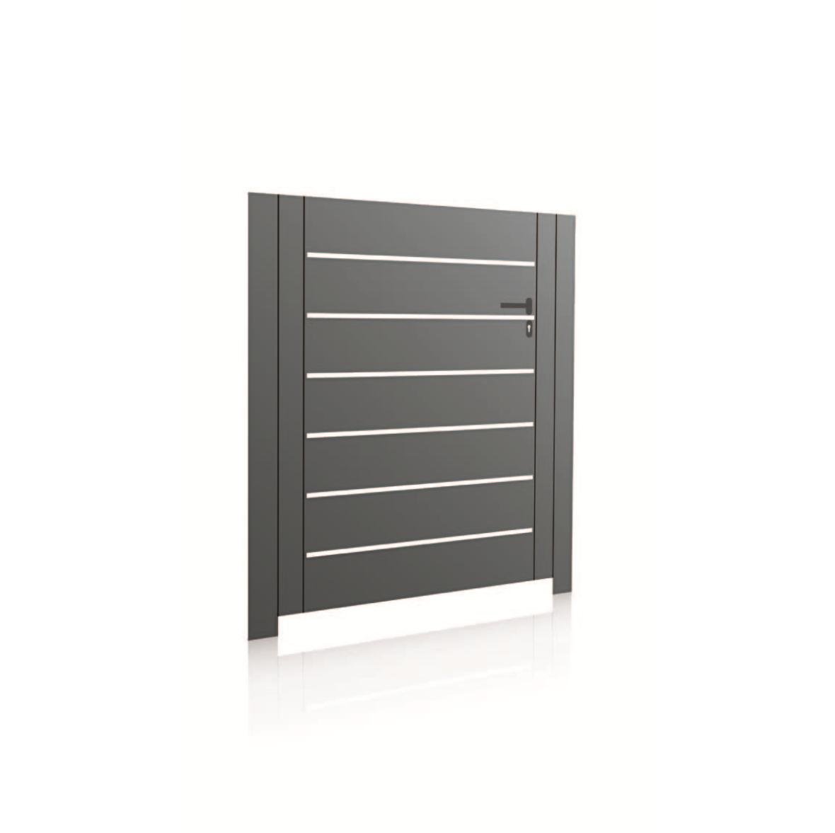 Horizontal NN aluminium gate, view 1