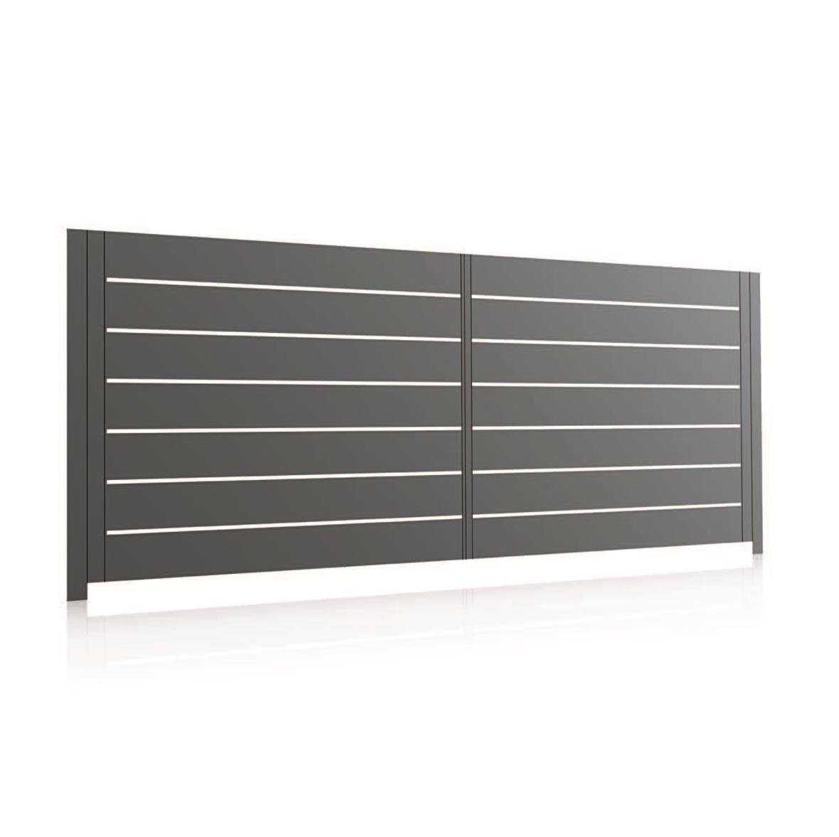 Horizontal NN aluminium gate, view 3
