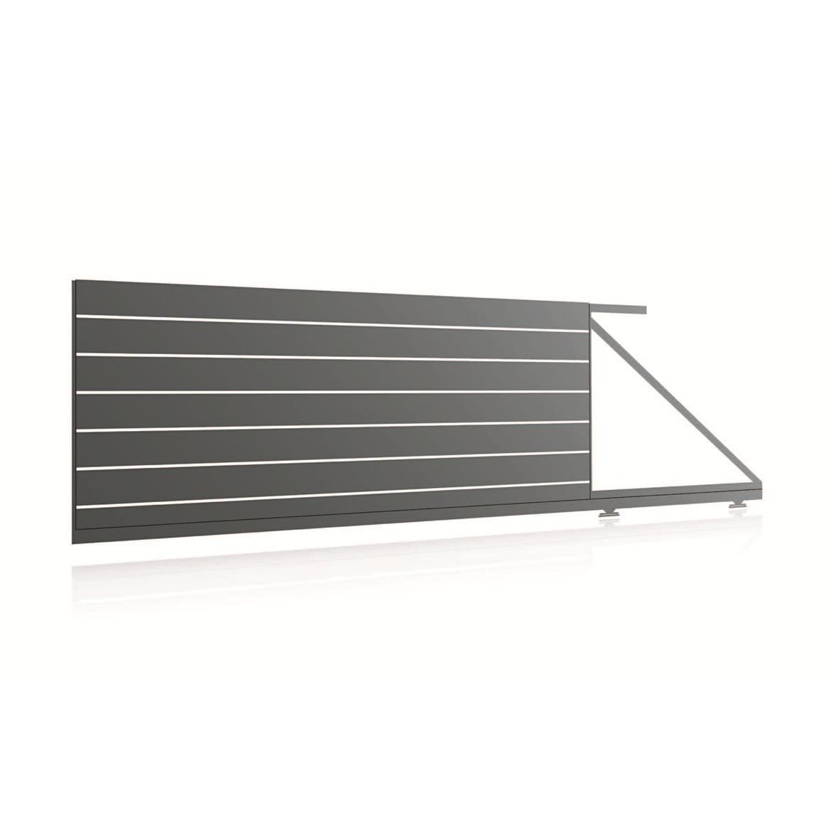 Horizontal NN aluminium gate, view 4
